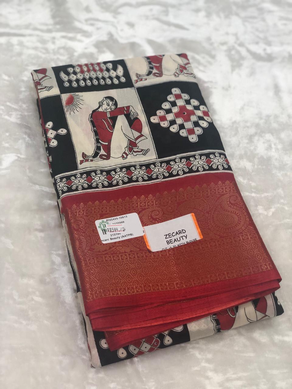 Kalamkari Print Saree