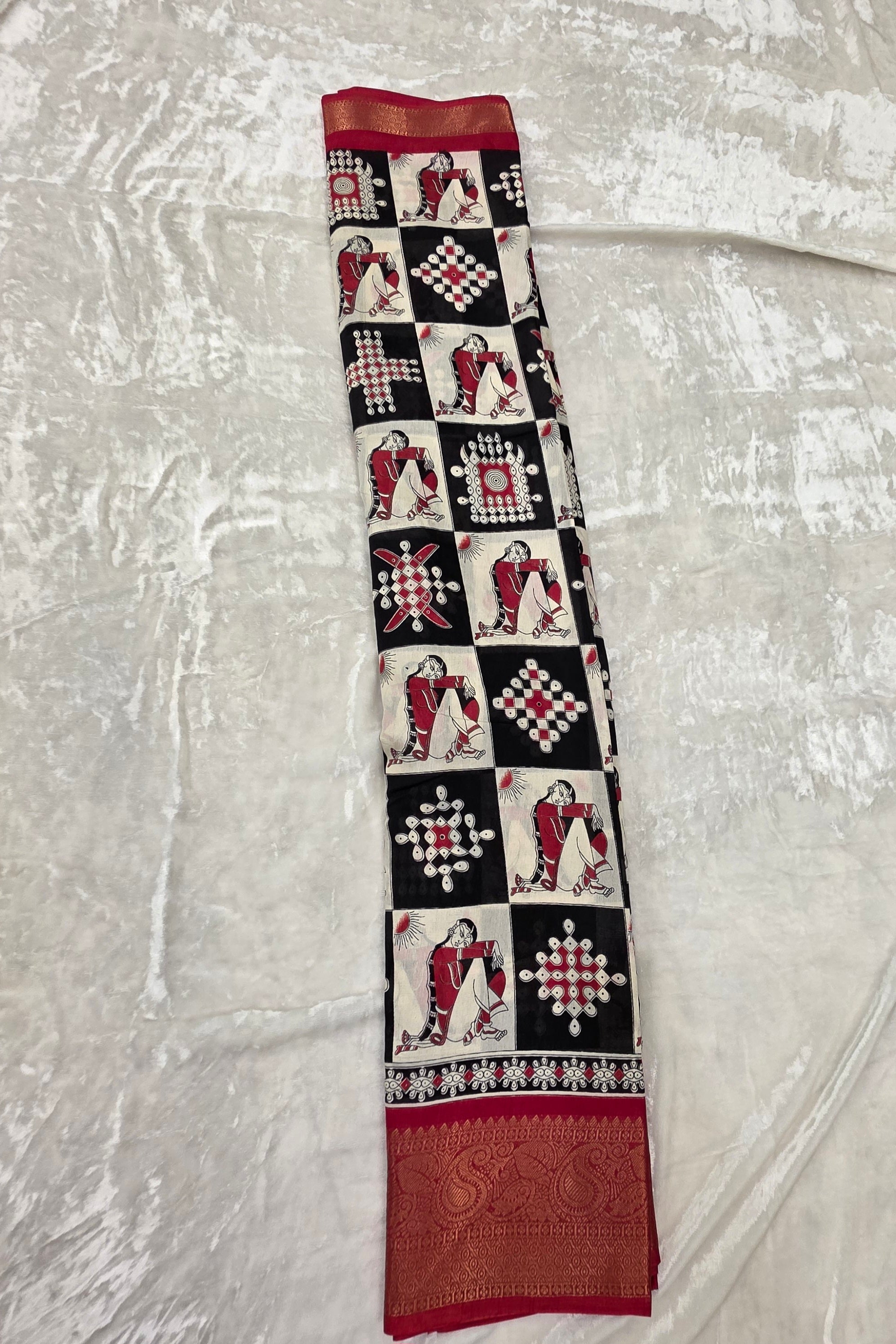 Kalamkari Print Saree