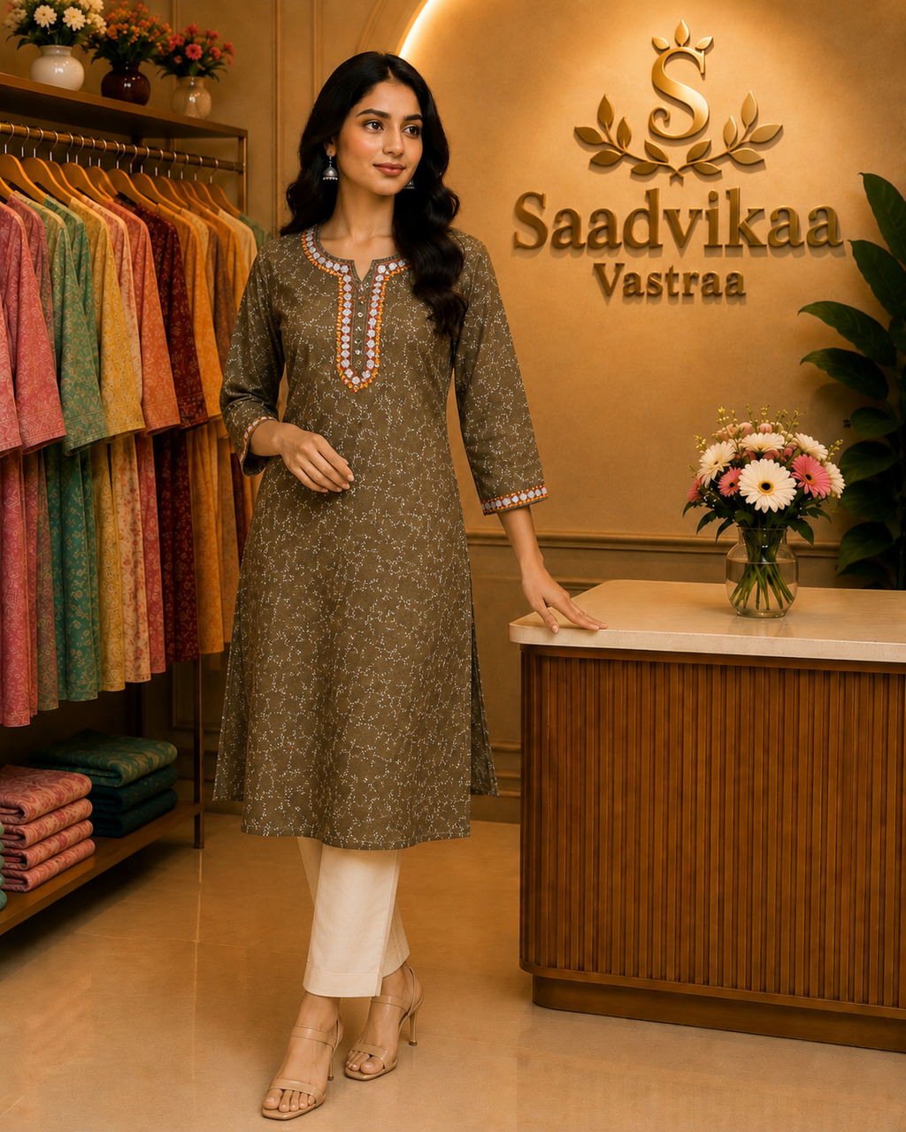 Elegant Printed Cotton Kurti