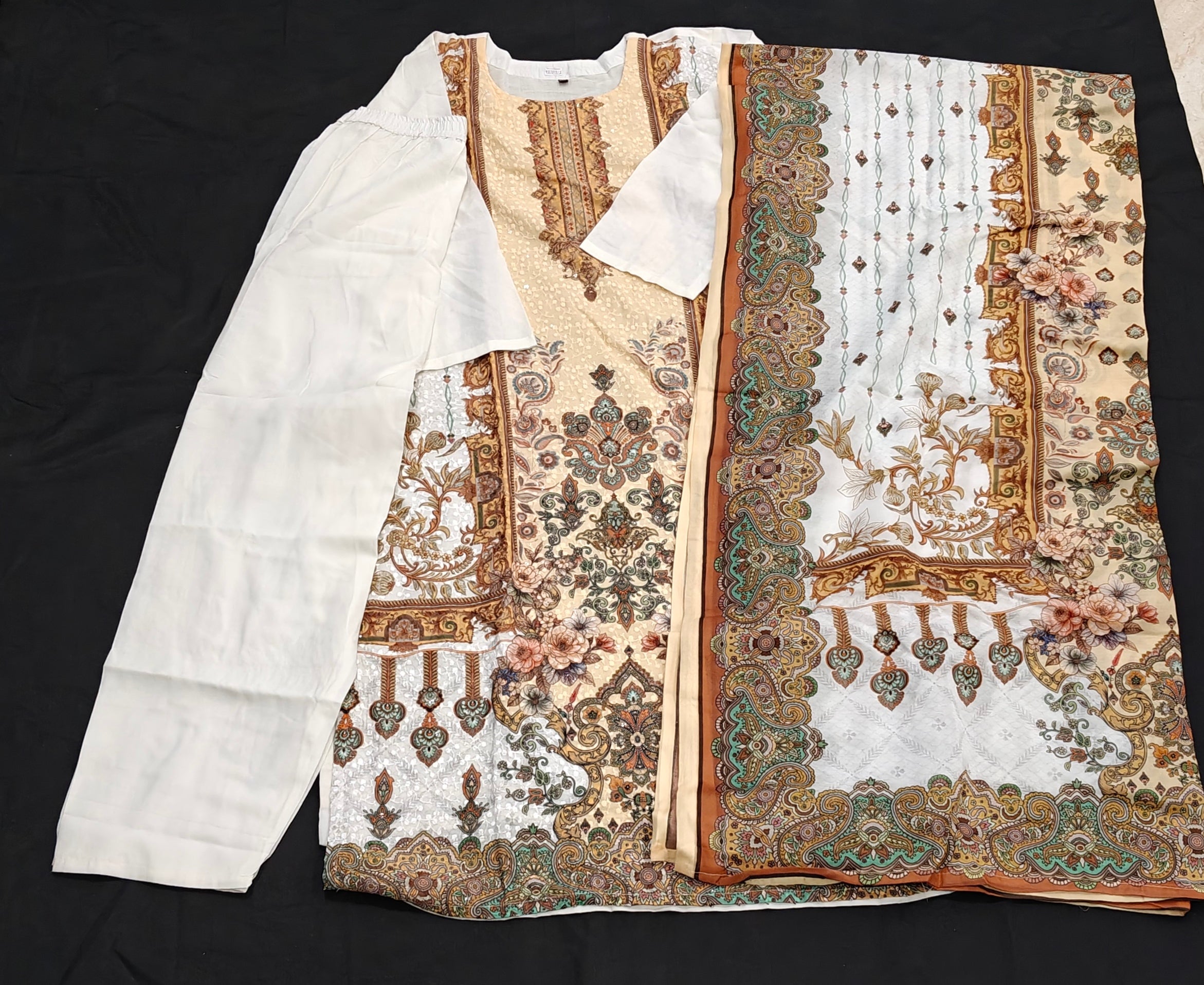 Elegant 3-Piece Cotton Suit Set