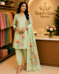 Floral 3-Piece Cotton Suit Set