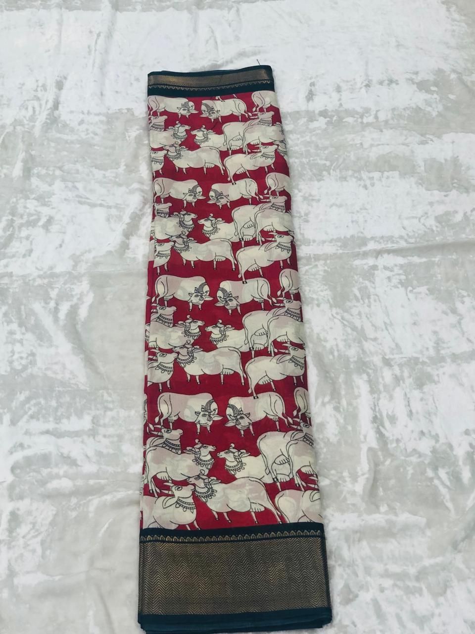 Pichwai Print kalamkari saree