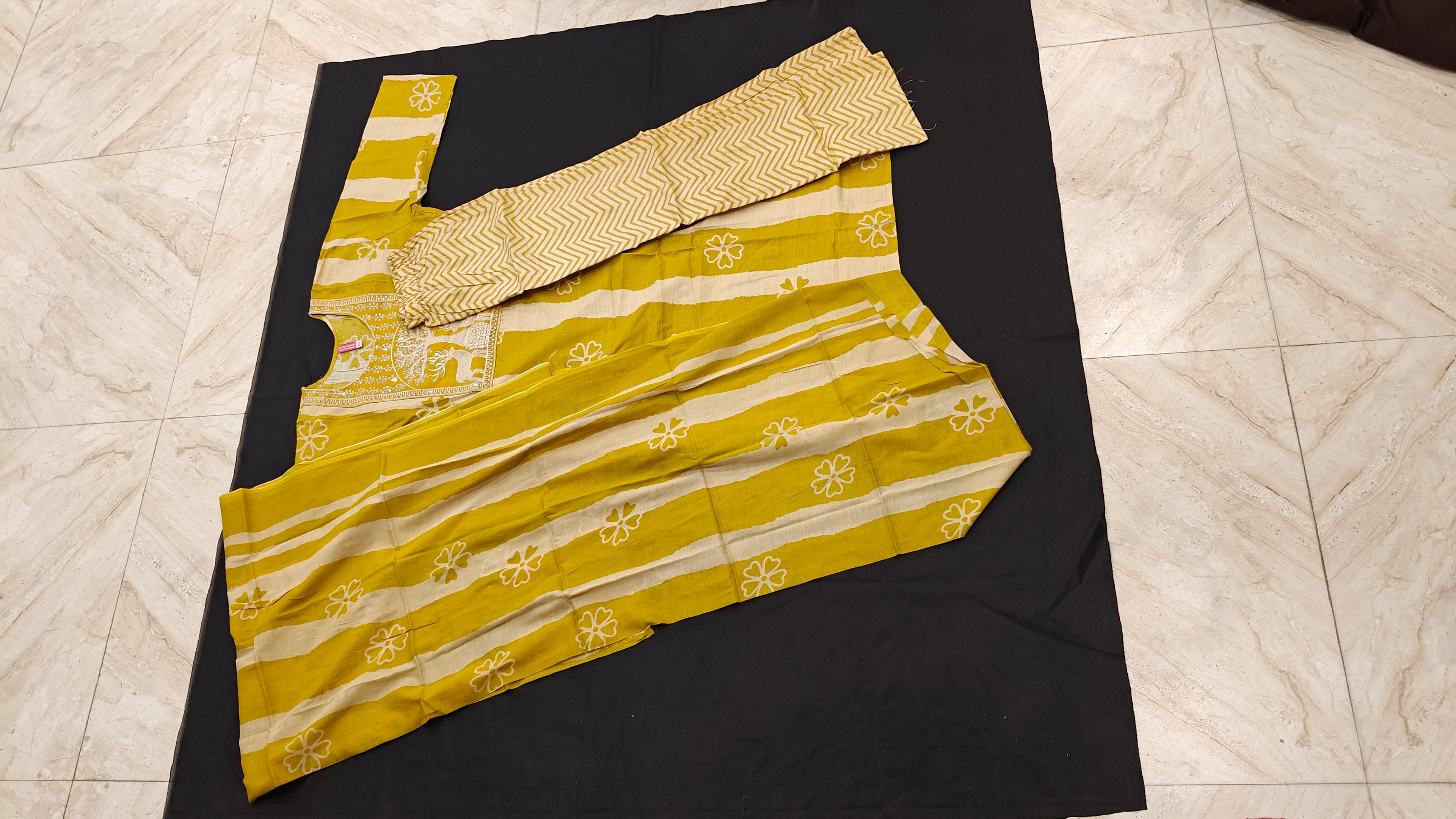 💛 Mustard Cotton Kurta Set
