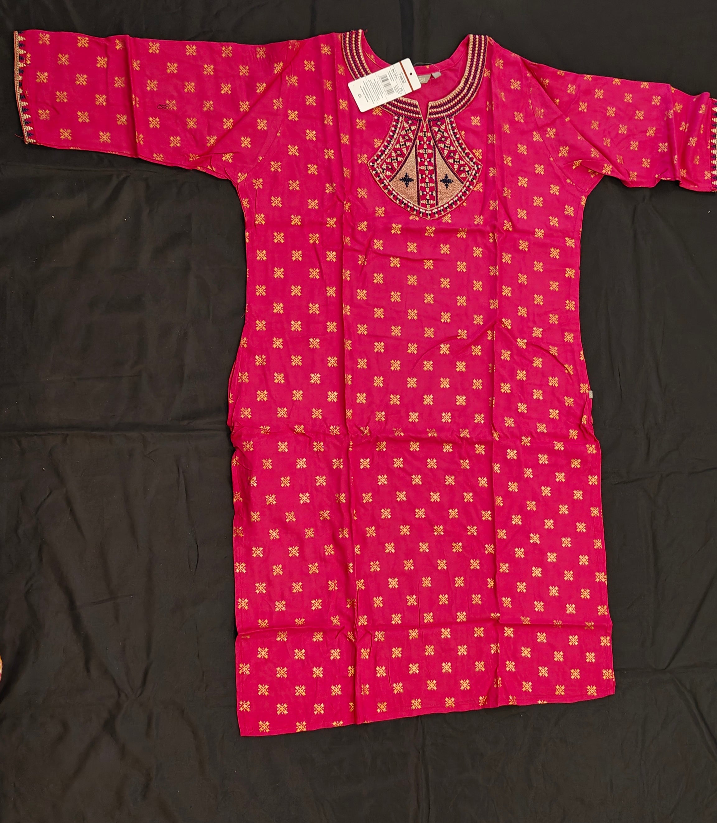 Pink Embroidered Kurti