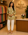 Elegant Floral Half Kurti