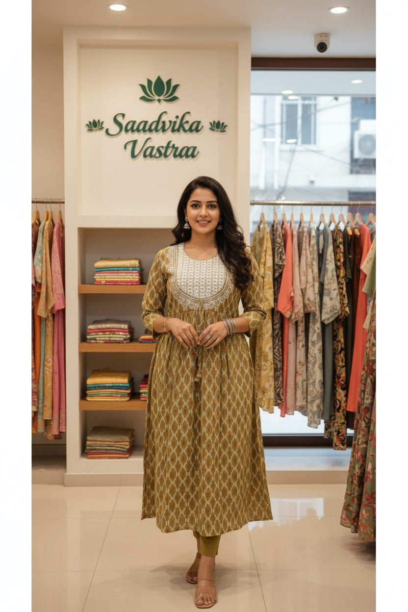 Mustard yellow kurti