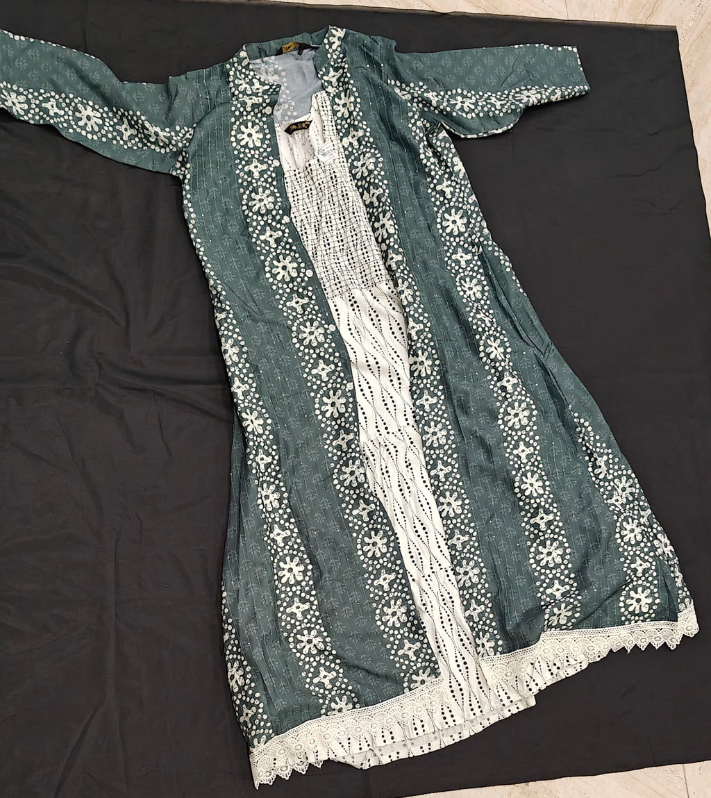 Printed Overcoat Dress
